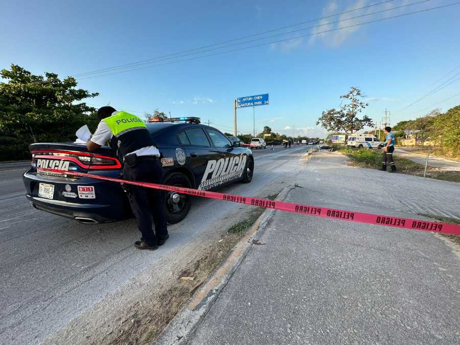 Trágico accidente de motocicleta deja un hombre muerto en Playa del Carmen