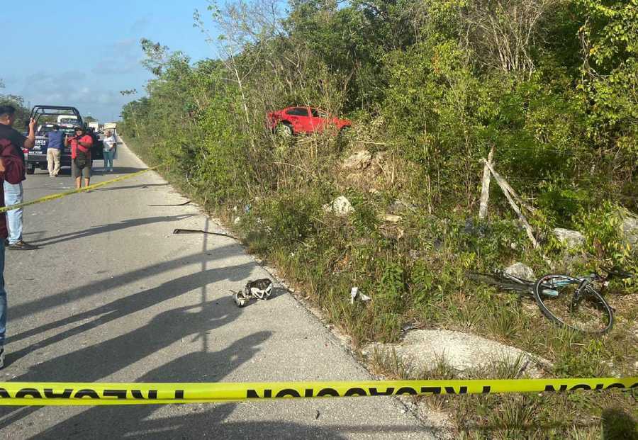 Trágico accidente vial en Cancún cobra la vida de un ciclista