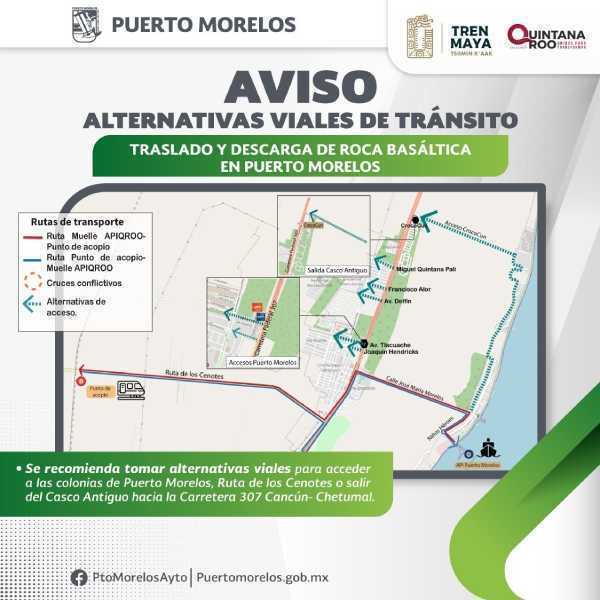 Traslado exitoso del balasto para el Tren Maya en Puerto Morelos 2