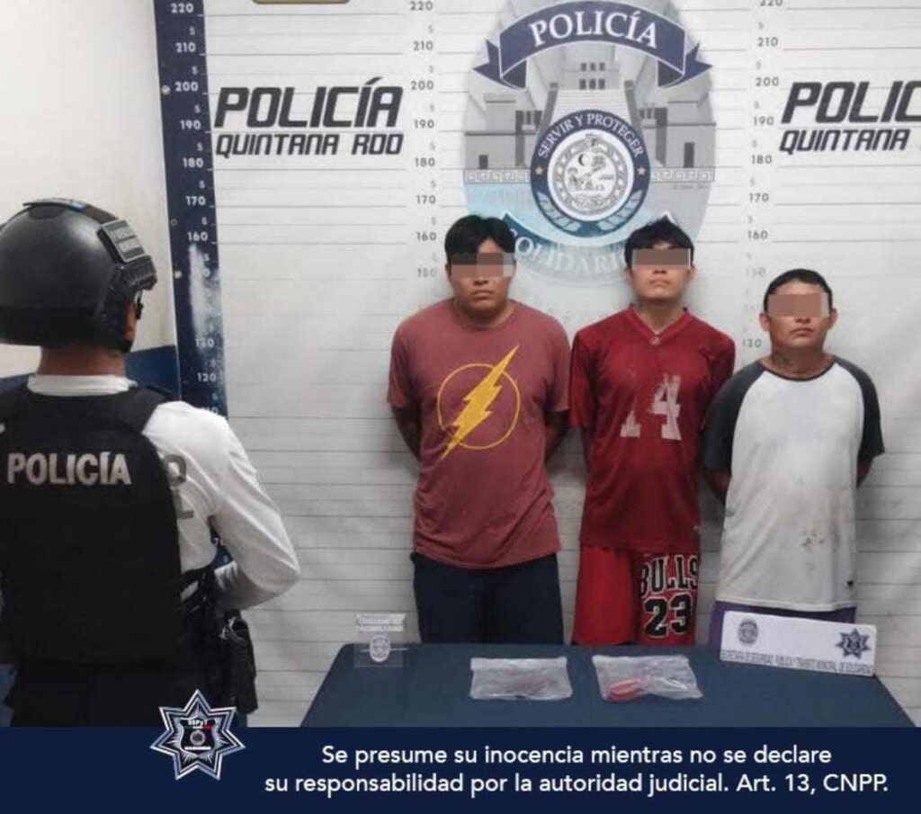 Tres Detenidos en Playa del Carmen: Policía Municipal Frena Robo a Vehículo en Curso