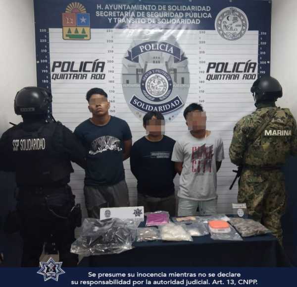 Un adulto y dos menores fueron detenidos por posesión de estupefacientes